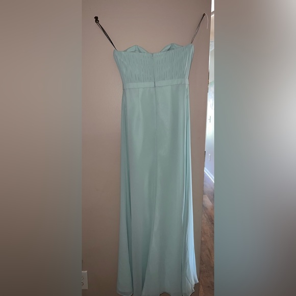 beautiful seafoam blue strapless dress size 6 - Picture 2 of 3